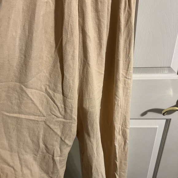 Wide-Leg Jumpsuit Summer, Spring, Fall, Cream color, halter material at top, Y2K - Picture 2 of 6